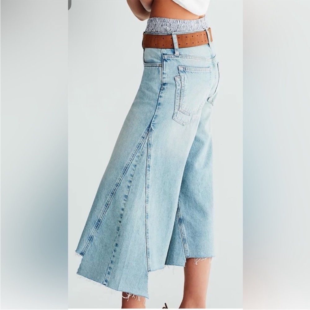 NEW We The Free Ripple Wide-Leg Crop Jeans Sz 28 - Picture 2 of 7